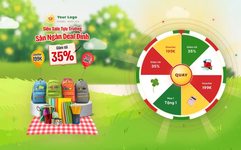 Mừng đón bé tới trường: Vòng quay quà tựu trường tại nhà sách