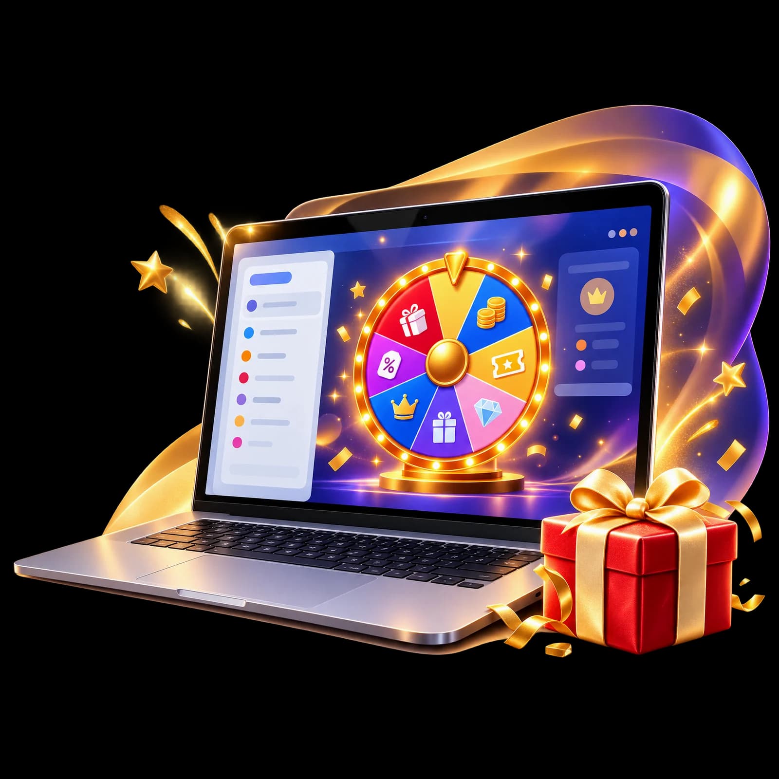 Dashboard LuckyWheelVN trên laptop