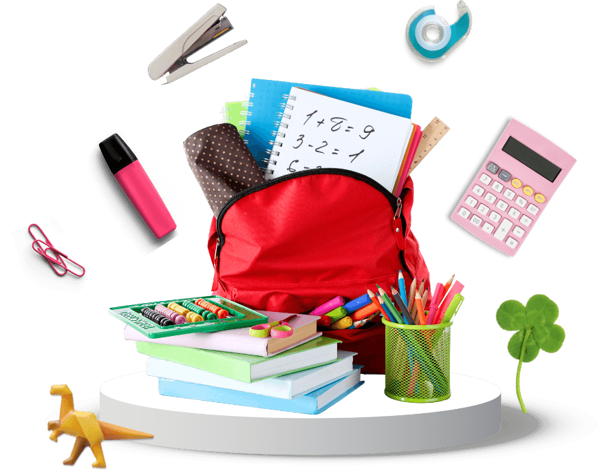 Giải thưởng tựu trường: balo, sách vở, dụng cụ học tập