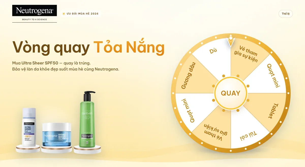 Case Study Neutrogena: Chiến Dịch Vòng Quay Tỏa Nắng
